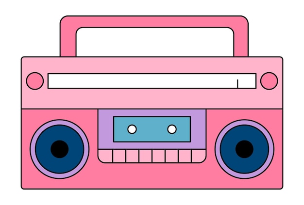 Icono de boombox de música retro