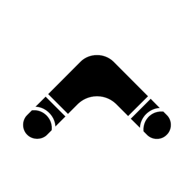 Icono de boomerang Equipo deportivo juego tradicional actividad al aire libre recreación lanzando gráfico de regreso colorido