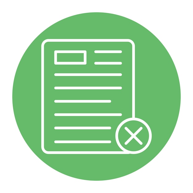 El icono de borrar el vector de archivo se puede usar para el conjunto de iconos de documentos y archivos
