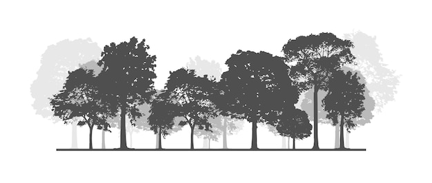 Icono de bosque Estilo de silueta Icono vectorial