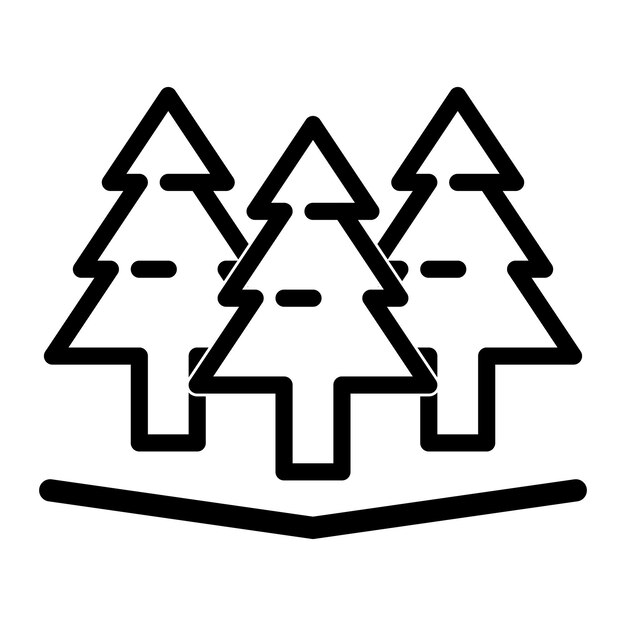 icono del bosque signo de árbol de pino ícono del bosque