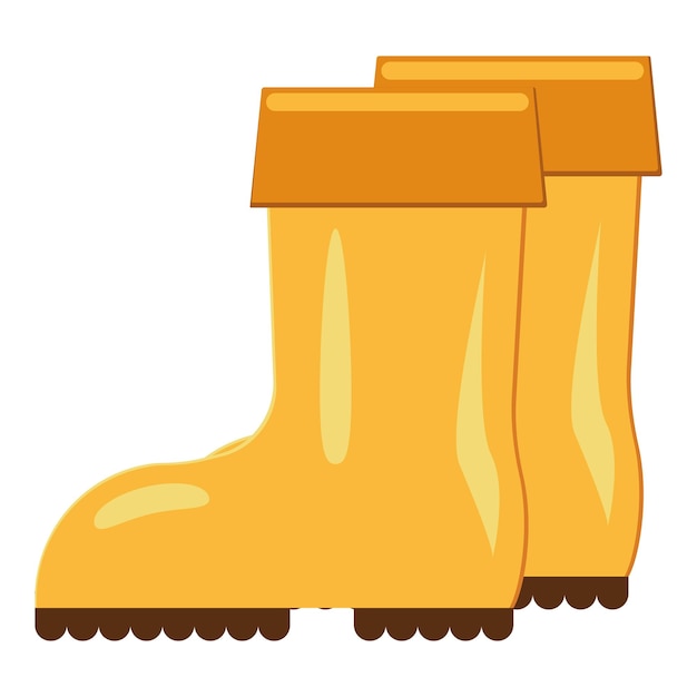 Vector icono de botas agrícolas caricatura de botas agrícolas icono vectoriales para diseño web aislado sobre fondo blanco