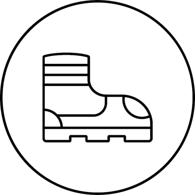 El icono de las botas de bomberos