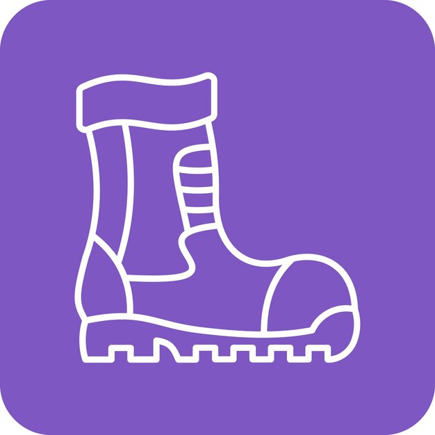 El icono de las botas de bomberos
