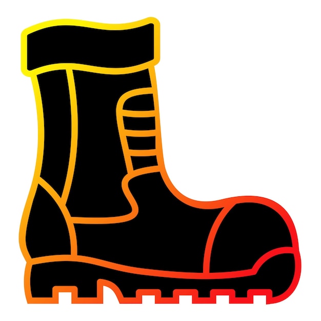 El icono de las botas de bomberos
