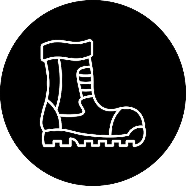 El icono de las botas de bomberos