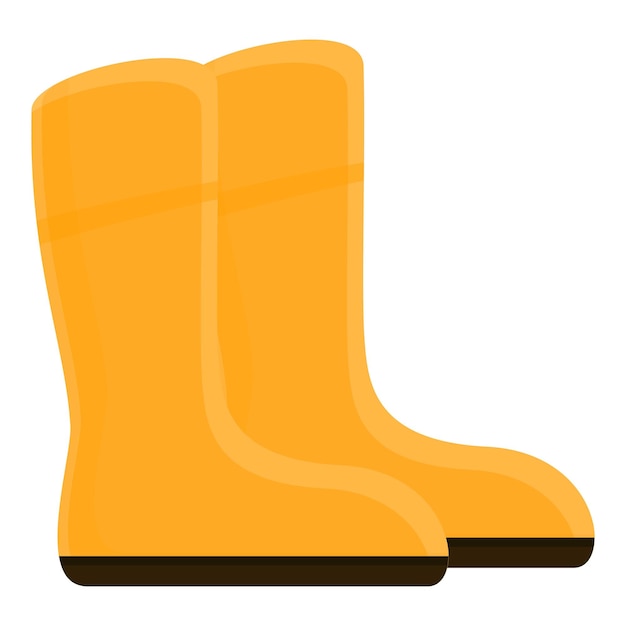 Icono de botas de construcción Caricatura de icono de vector de botas de construcción para diseño web aislado sobre fondo blanco