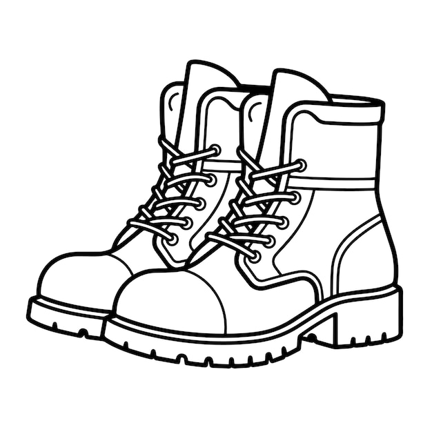 Vector icono de botas elegantes ilustración vectorial de contorno elegante