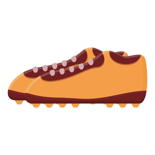 Icono de botas de fútbol Caricatura de icono de vector de botas de fútbol para diseño web aislado sobre fondo blanco