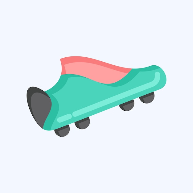 Icono Botas de fútbol relacionadas con Equipo deportivo símbolo estilo plano editable