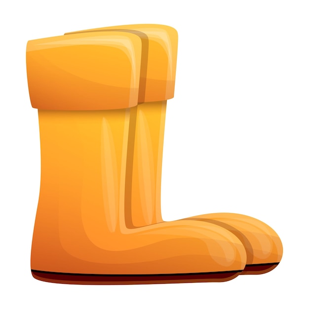 Icono de botas de goma Icono vectorial de botas De goma para el diseño web aislado sobre fondo blanco