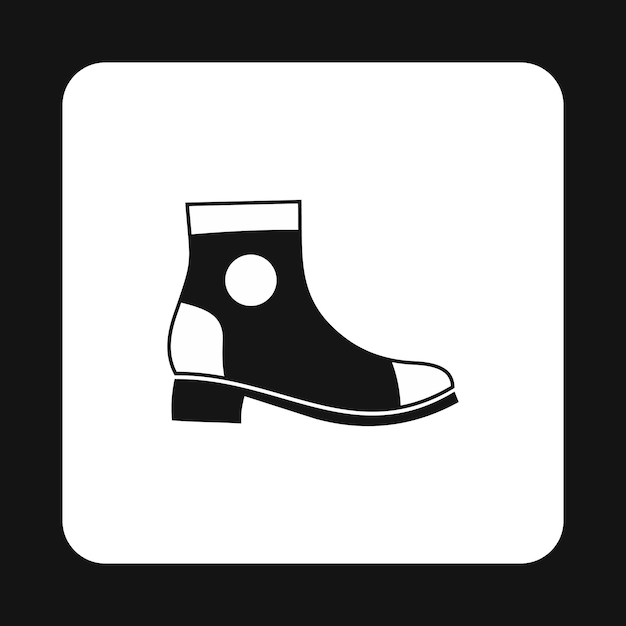 Icono de botas para hombres en estilo simple aislado sobre fondo blanco Ilustración vectorial del símbolo de desgaste