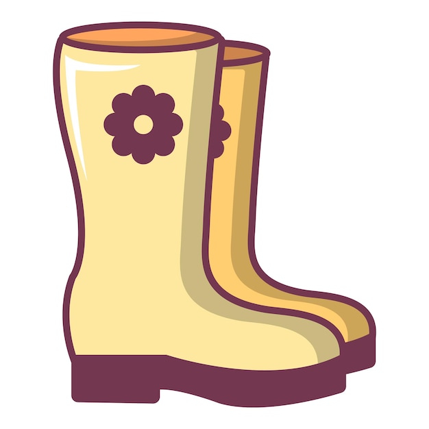 Icono de botas Ilustración de dibujos animados de icono de vector de botas para diseño web