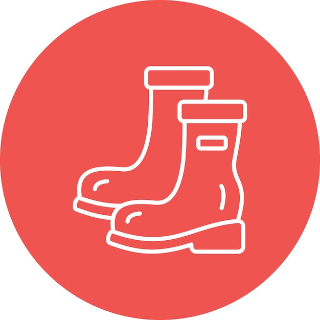 El icono de las botas de lluvia