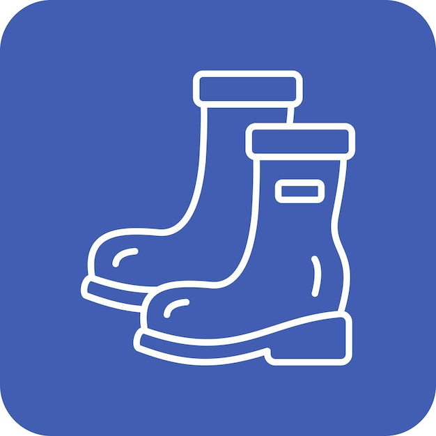 El icono de las botas de lluvia