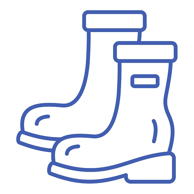 El icono de las botas de lluvia