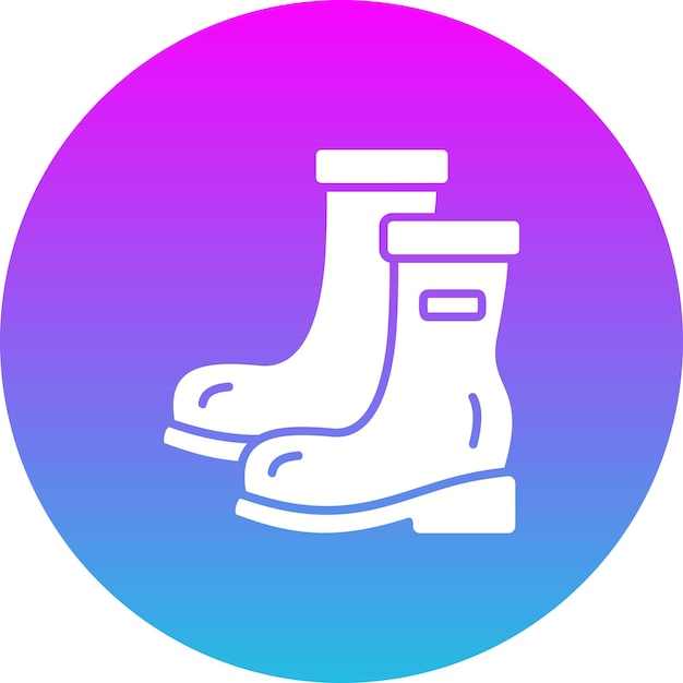 El icono de las botas de lluvia