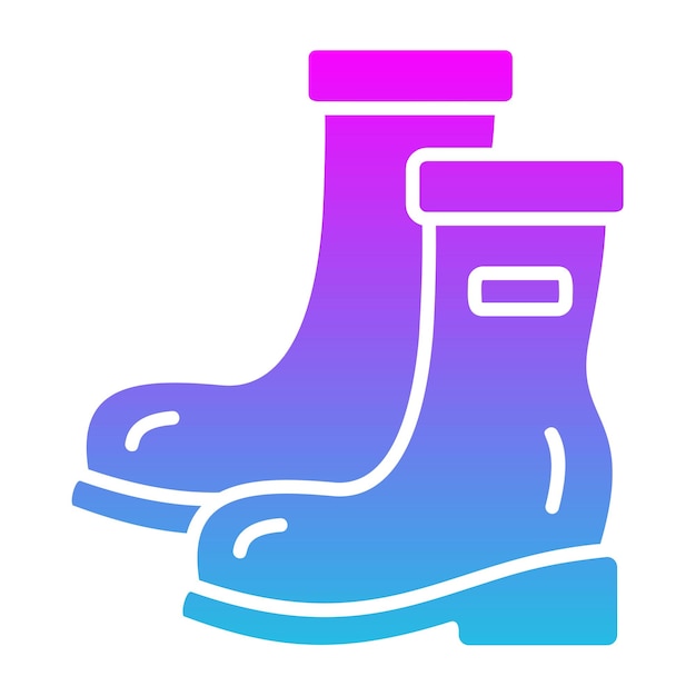 El icono de las botas de lluvia
