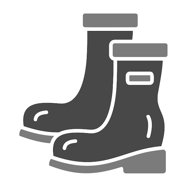 El icono de las botas de lluvia