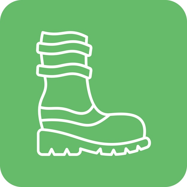 El icono de las botas de lluvia