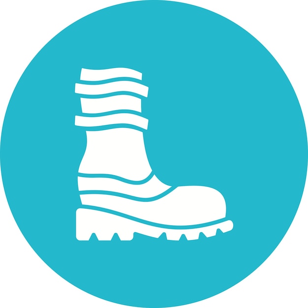 El icono de las botas de lluvia