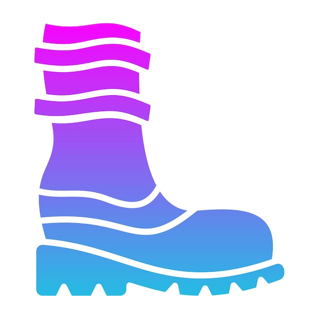El icono de las botas de lluvia