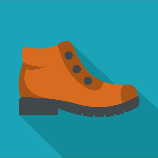 Icono de botas de senderismo Ilustración plana de icono de vector de botas de senderismo para cualquier diseño web