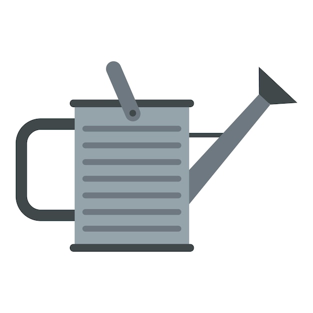 Icono de bote de riego de jardín Ilustración plana del icono vectorial del bote de río de jardín para la web