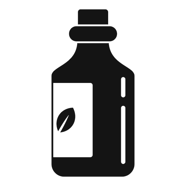 Icono de botella de aceite natural Ilustración simple del icono de vector de botella de aceite natural para diseño web aislado sobre fondo blanco