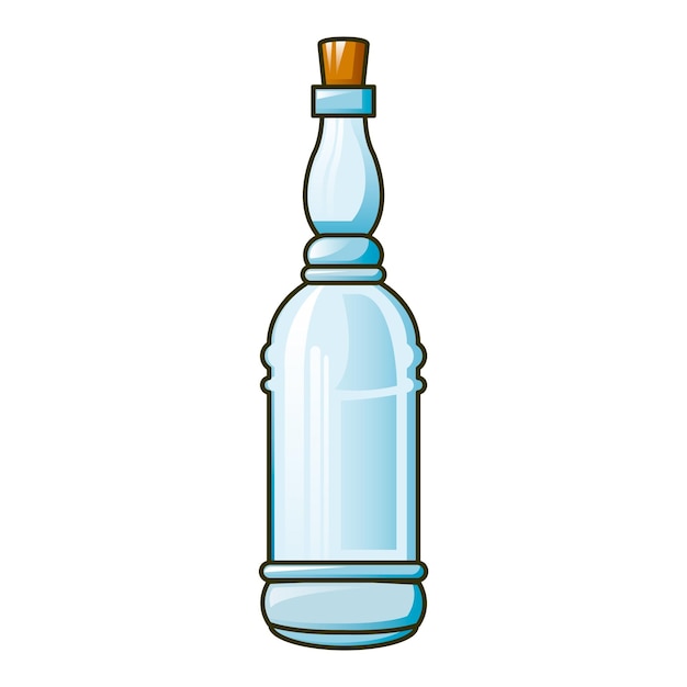 Vector icono de botella de aceite de oliva transparente caricatura de icono de vector de botella de aceite de oliva transparente para diseño web aislado sobre fondo blanco