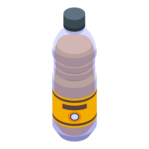 Icono de botella de aceite de plástico vector isométrico comida de palmera fruta nuez
