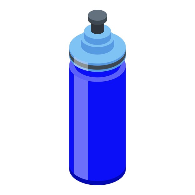 Icono de botella de agua corriente Isométrico de icono de vector de botella de agua corriente para diseño web aislado sobre fondo blanco