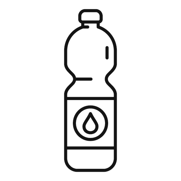 Icono de botella de agua deportiva Contorno icono de vector de botella de agua deportiva para diseño web aislado sobre fondo blanco