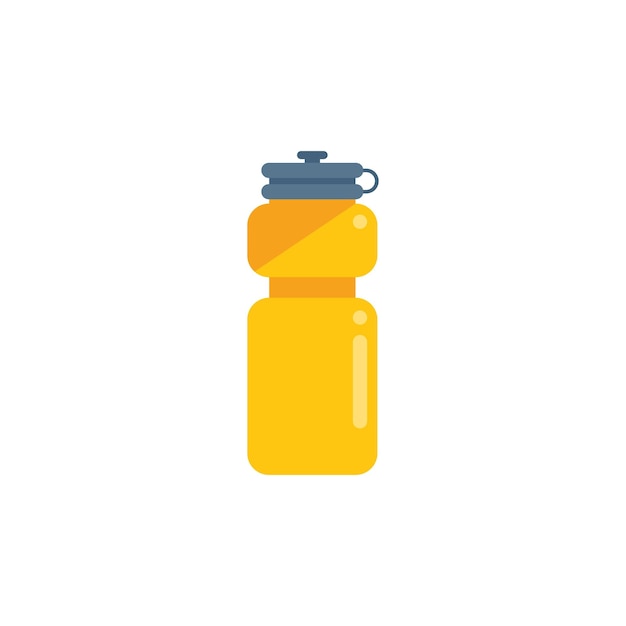 Icono de botella de agua deportiva vector plano Ejercicio entrenamiento Gimnasio estilo de vida aislado