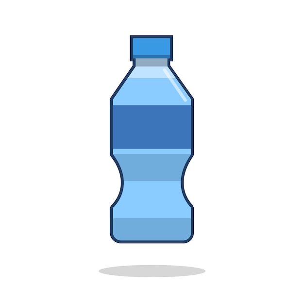 Icono de botella de agua en estilo plano aislado sobre fondo blanco ilustración vectorial