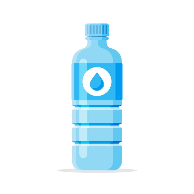 Icono de botella de agua en estilo plano Ilustración de vector de bebida Fitness sobre fondo aislado Concepto de negocio de signo de bebida saludable