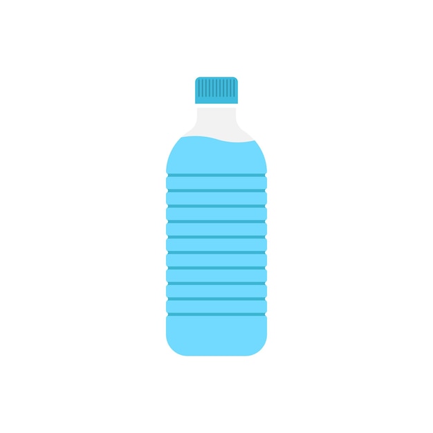 Icono de botella de agua en estilo plano