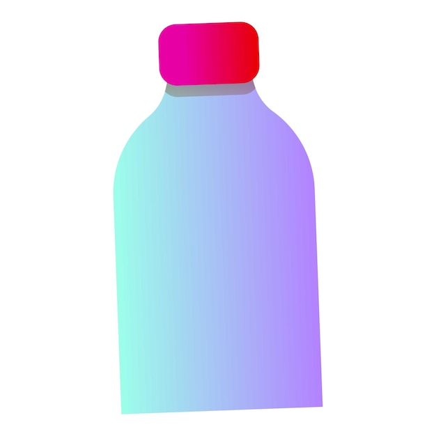 Icono de botella de agua Icono vectorial de caricatura de botella De agua para diseño web aislado en fondo blanco