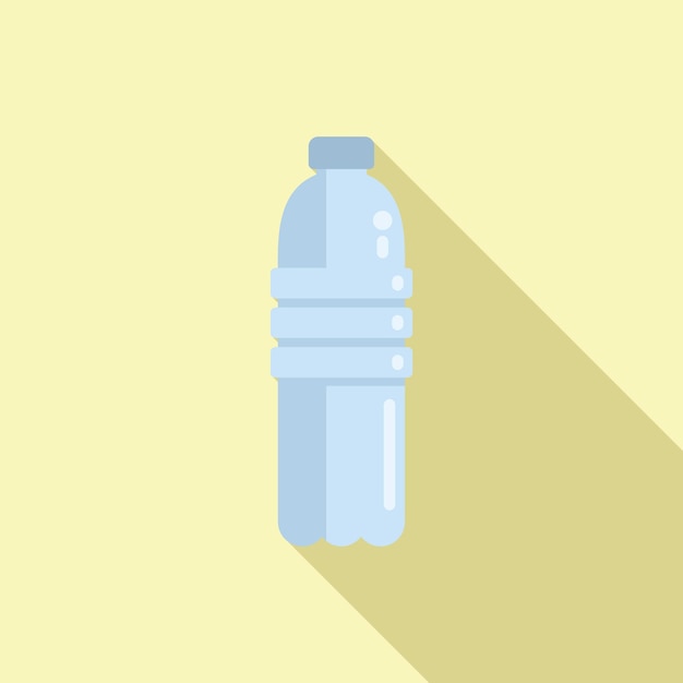 Icono de botella de agua para llevar vector plano Comida rápida Contenedor para llevar