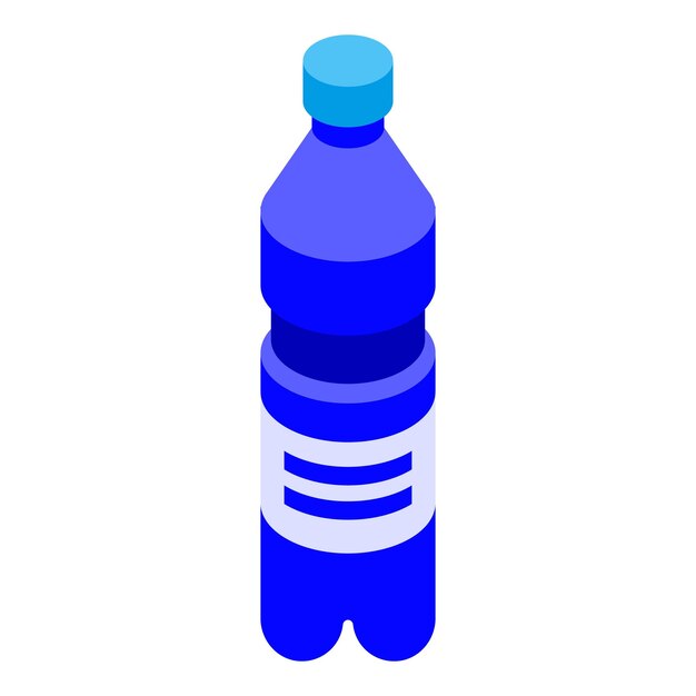 Icono de botella de agua mineral Isométrico de icono de vector de botella de agua mineral para diseño web aislado sobre fondo blanco