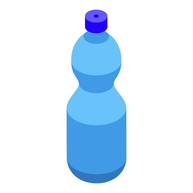Icono de botella de agua mineral Isométrico de icono de vector de botella de agua mineral para diseño web aislado sobre fondo blanco