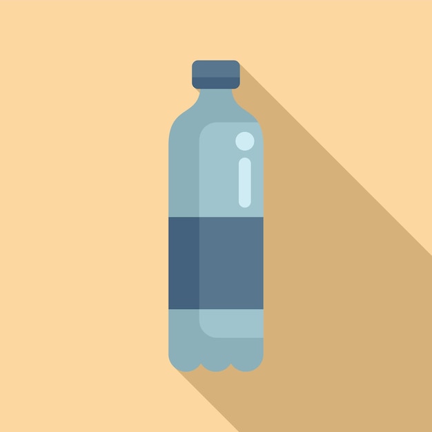 Icono de botella de agua mineral vector plano Abastecimiento de la máquina de beber