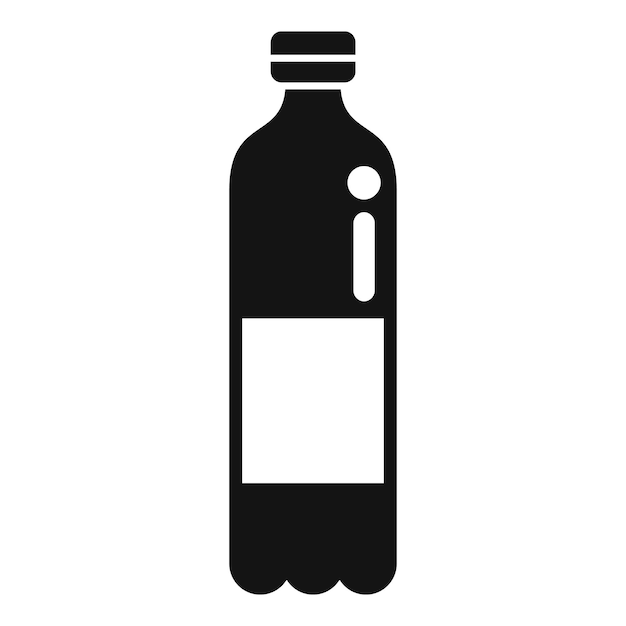 Icono de botella de agua mineral vector simple Abastecimiento de la máquina de beber