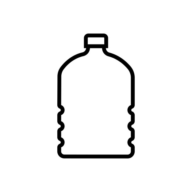 icono de botella de agua plantilla vectorial logotipo colección de moda diseño plano