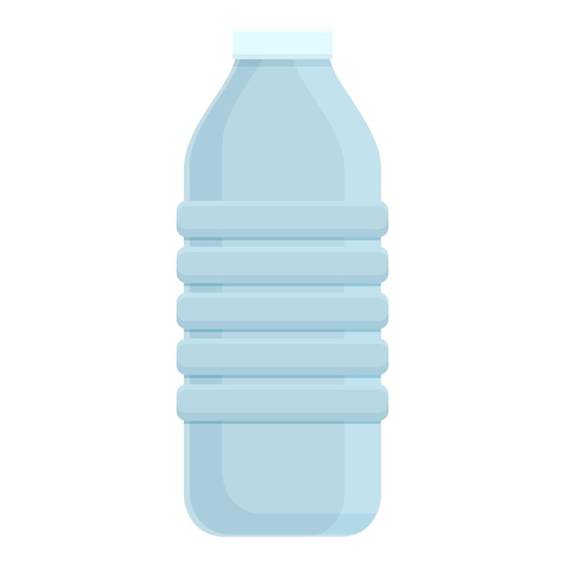 Icono de botella de agua de plástico vector de dibujos animados Entrenamiento deportivo Salud cardio