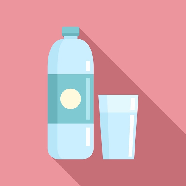 Icono de botella de agua del servicio de habitaciones Ilustración plana del icono de vector de botella de agua del servicio de habitaciones para diseño web