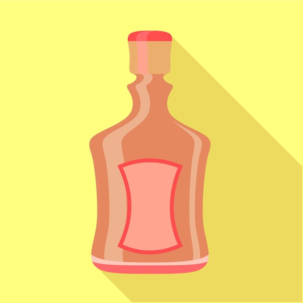 Icono de botella de alcohol Ilustración plana del icono de vector de botella de alcohol para web