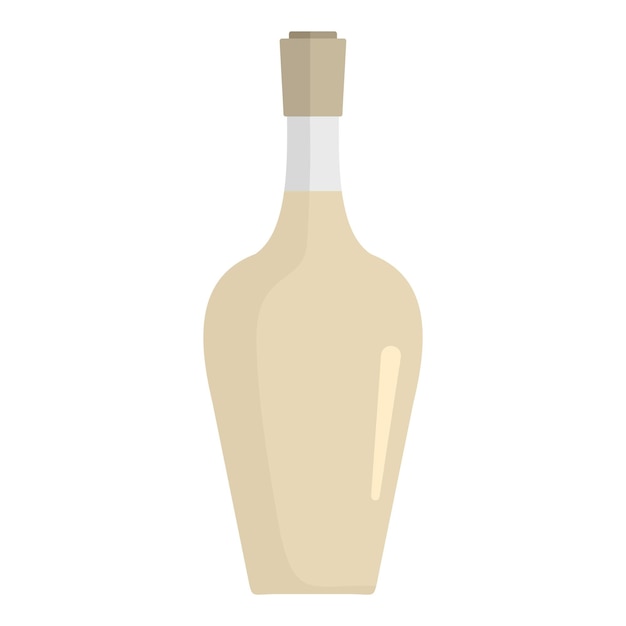 Icono de botella de alcohol Ilustración plana del icono de vector de botella de alcohol para web