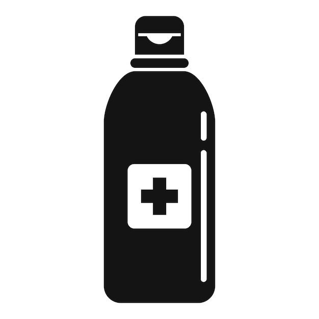 Icono de botella antiséptica Ilustración simple del icono de vector de botella antiséptica para diseño web aislado sobre fondo blanco