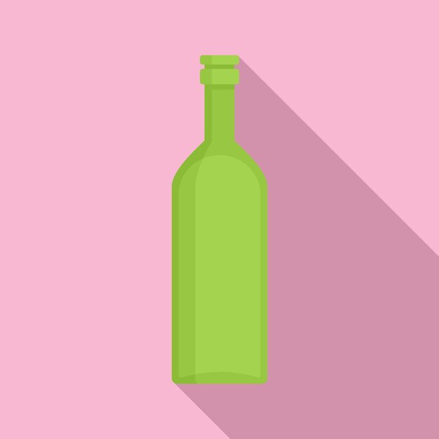 Icono de botella de basura verde Ilustración plana del icono de vector de botella de basura verde para diseño web